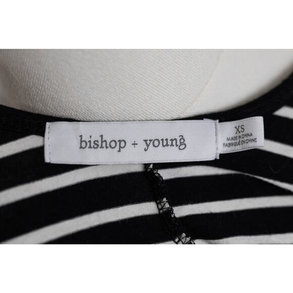 Bishop + Young Anthropologie XS Tank Top Stripe Black White - Picture 5 of 5